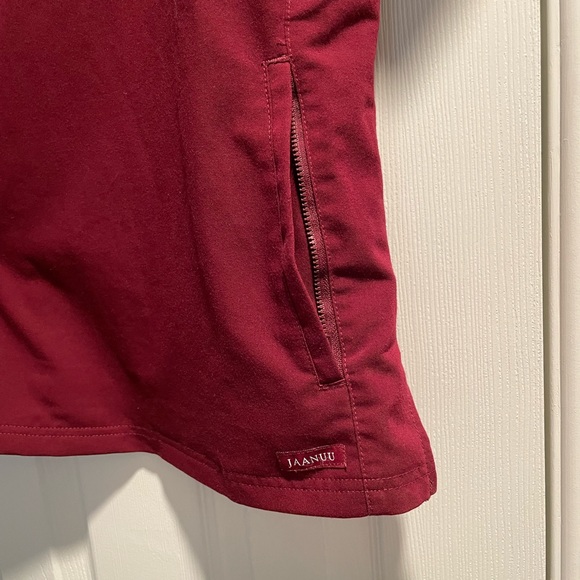 Jaanuu Womens scrub top in Wine color - Picture 3 of 3
